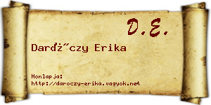 Daróczy Erika névjegykártya