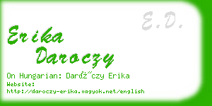 erika daroczy business card